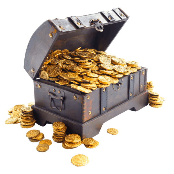 Treasure chest full of Bounty coins
